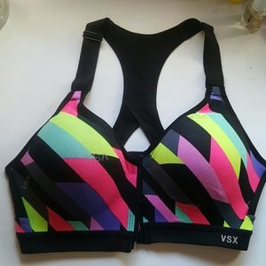 Victoria's secret sports bra zip up crop